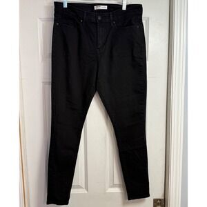 Levi Strauss Signature Black Mid Rise Skinny Jeans Women Size 18M W33 L30